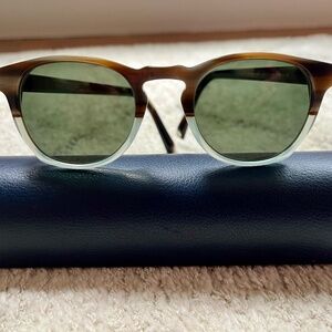 Warby Parker Topper 331 River Stone Blue Fade Sunglasses Polarized - Narrow